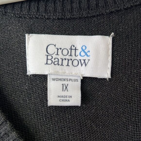 Women's Croft & Barrow® Crew Neck Twofer Sweater - Picture 5 of 10